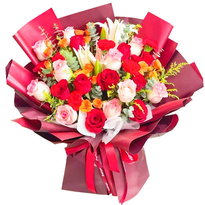 定西22朵玫瑰百合，追求真爱幸福